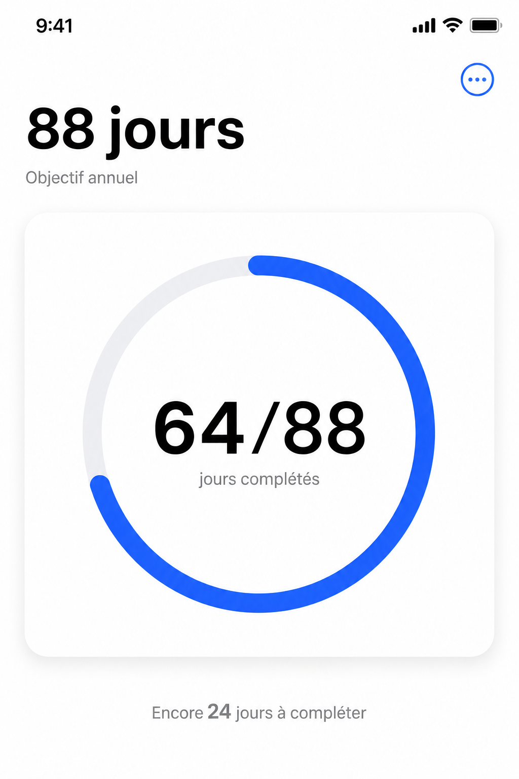 Écran suivi 88 jours